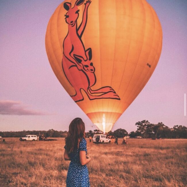 Hot Air Balloon in Cairns. Photo credit @mycolourfulworld_ on Instgram