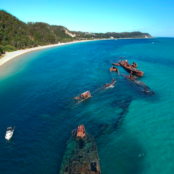 beauty of Moreton island 2 . Photo credits @ Australian sunset safaris on Instagram