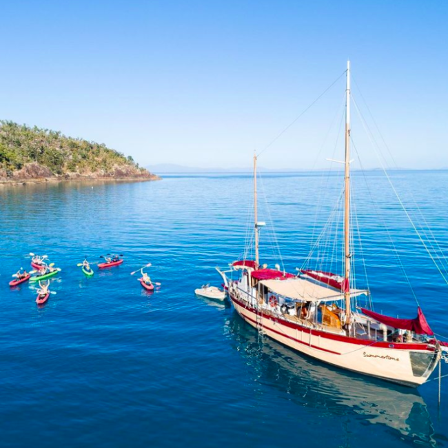 Kayak is fun.Photo credit @summertimewhitsundays on Instagram