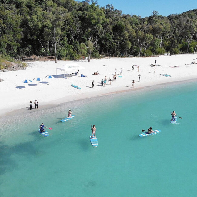 SUP on the Whitehaven beach. Photo credit: GSL marine