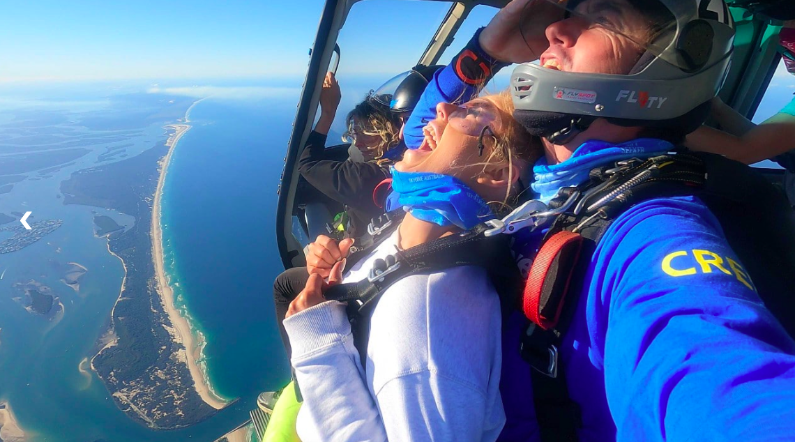 Ready to jump in Surfer paradise. Photo credit @SkydiveAustralia on website