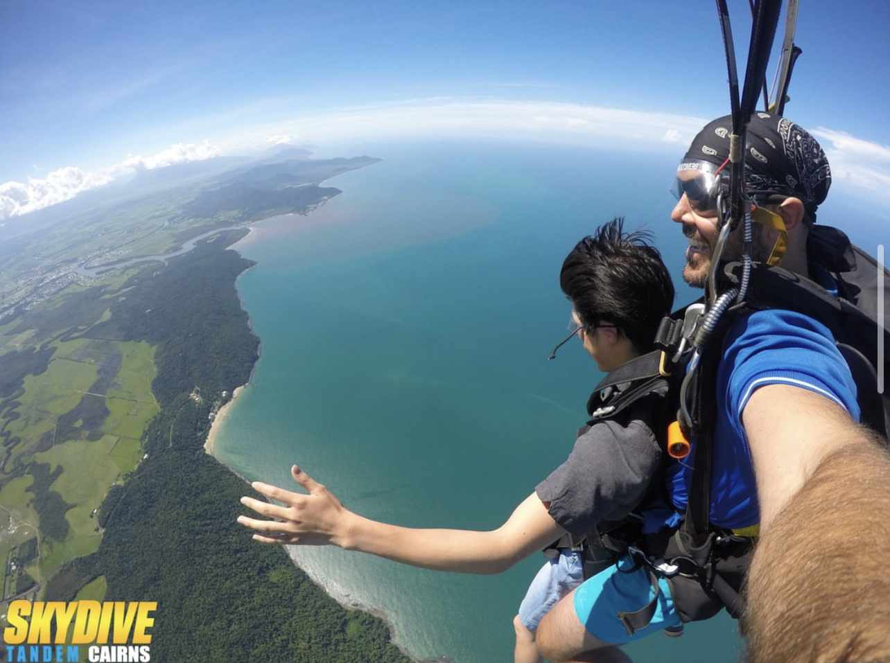 Skydive in Cairns. Photo credit @ 1300skydivecairns on instagram